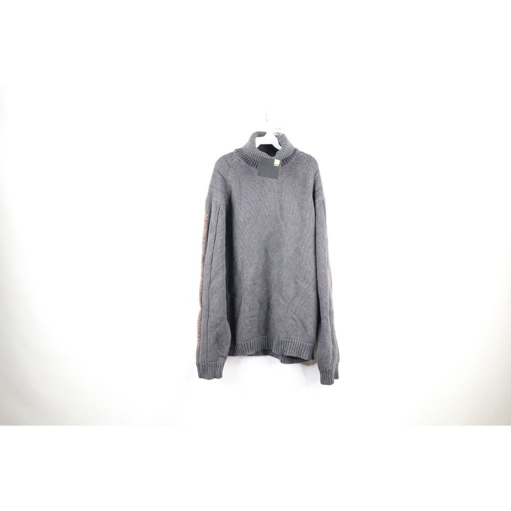 NOS Vtg 90s Marithe Francois Girbaud Men 2XL Heavyweight Knit Turtleneck Sweater